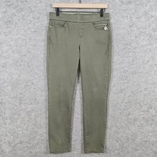 Tommy Hilfiger Women's Olive Green Pull On Pants Size 6 Stretch Zipper Detail
