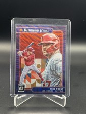2021 Panini Donruss Optic Diamond Kings Red Wave Prizm #14 Mike Trout LA Angels