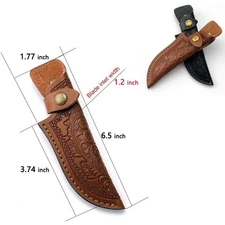 Cowhide Straight Knife Sheath Leather Pocket Sheath Outdoor Belt Case Protective