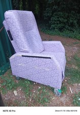 Purple Geometric Armchair with Wheels, 100cm H x 85 x 80cm (Used)
