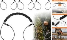  4 Pcs Deer Sled Deer Drag and Harness 43.3" Lightweight Portable Black