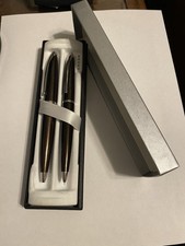 Cross Ball Point Pen and Mechanical Pencil Set - Sepia Brown w/ Chrome  Box