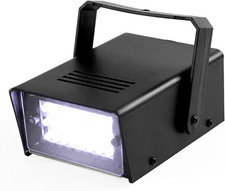 Mini LED Strobe Light White Color with 24 Super Bright LED Variable Speed Contro