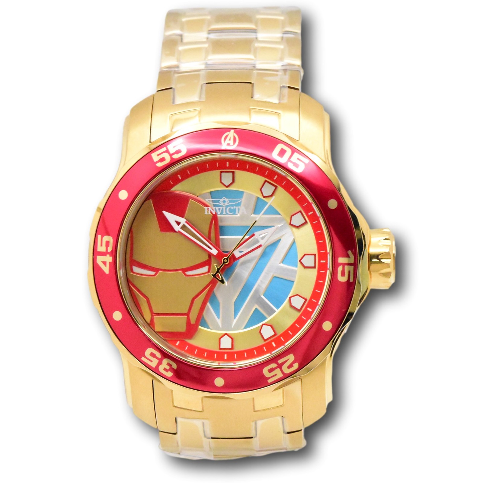 Invicta Marvel Ironbach Men's 48mm Gold Quartz Limited Edition Watch 32423