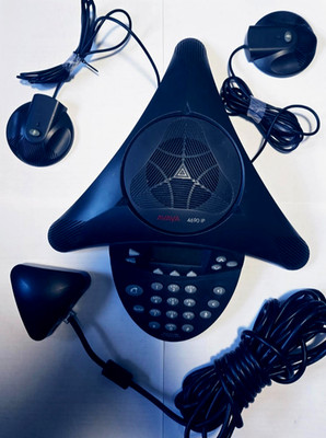 Avaya Polycom 4690 IP VoIP Conference Station Starphone 2 Microphones Base Unit