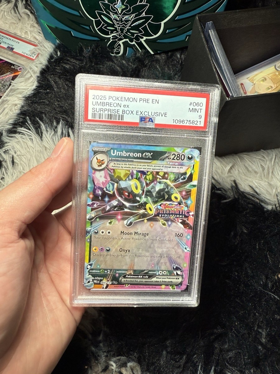 Pokemon Umbreon EX Prismatic Evolutions STAMPED Promo Card PSA 9