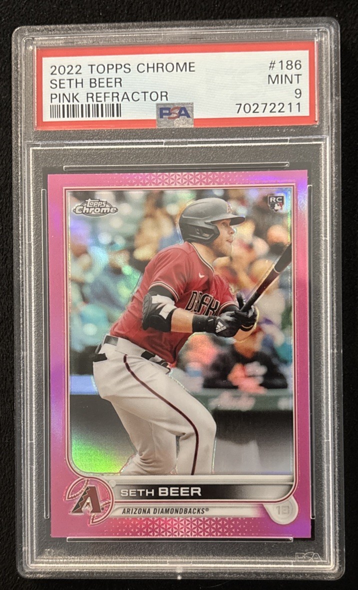 Seth Beer - 2022 Topps Chrome #186 Pink Refractor PSA 9  (RC)  Diamondbacks I418