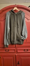 Goodfellows Mens Size XXL Sweater Hoodie Green Gray Drawstring Medium Weight EUC