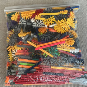 550+ KNEX Standard Size Rods & Connectors Random Mixed Bulk Lot Parts ~FREE SHIP
