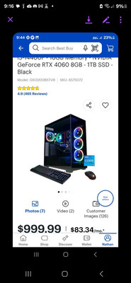 Gaming Desktop - Inter corei5-14400F - 16GB Memory - NVIDIAGeForce RTX 4060...
