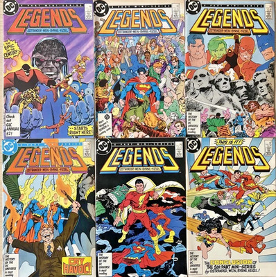 LEGENDS COMPLETE  SET 1-6  DC UNIVERSE EVENT  DC 1986  NICE!!!