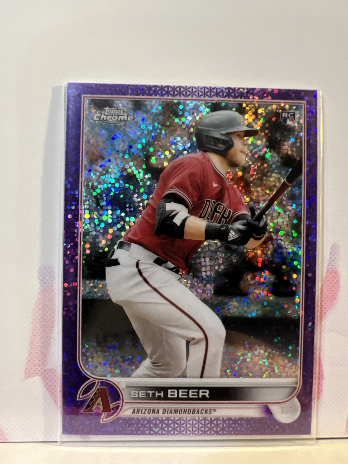 2022 Topps Chrome - Seth Beer #186 Purple Speckle Refractor /299 (RC)