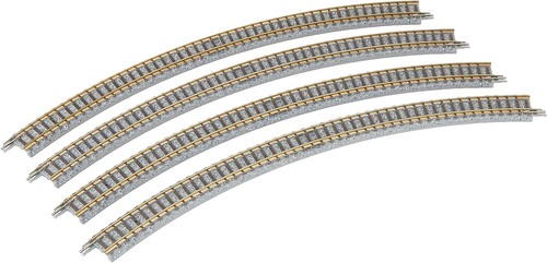 TOMIX 1852 Unitrack Curve Track R317-45 4-Piece Value Set N Scale Nuevo | Zustand: Nuevo