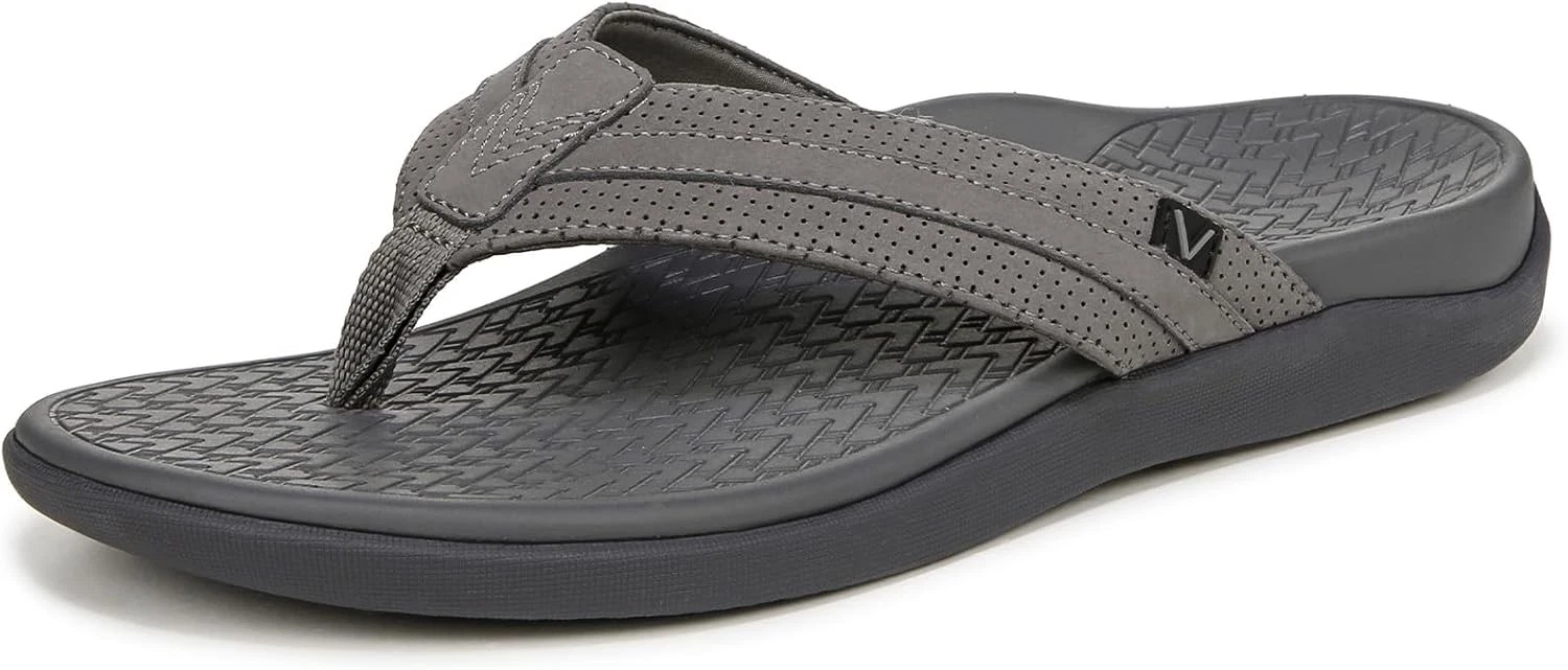 Vionic Men's Charcoal Grey Tide II Sandals NW/OB 8M