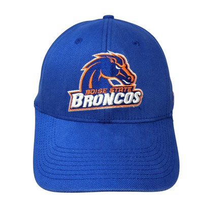 Nike Team Boise Street Broncos Fitted Hat Blue Embroidered Logo NCAA Flex
