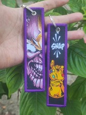 Thanos Marvel Embroided Key tag Anime Keychain JetTag Lanyard