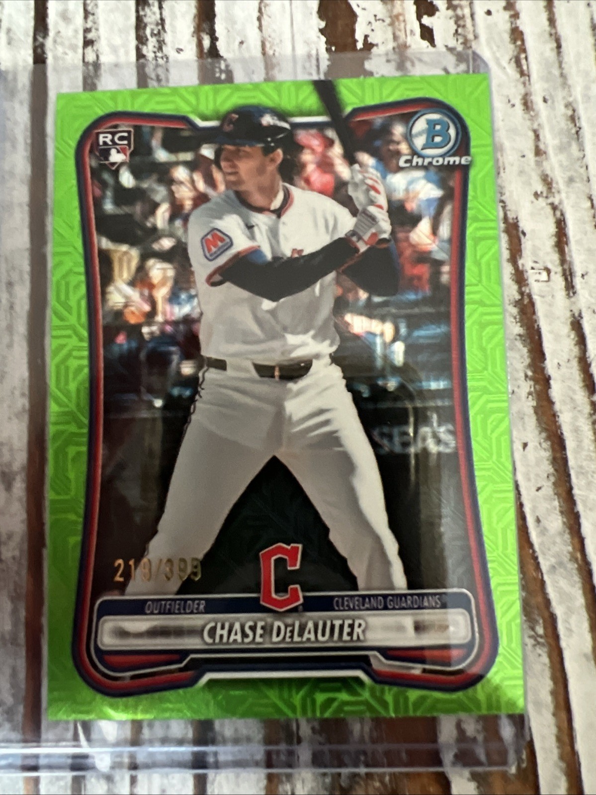 2026 Bowman Chrome Mega Chase DeLauter RC BP-103 Neon Green /399 (PWE) 5A