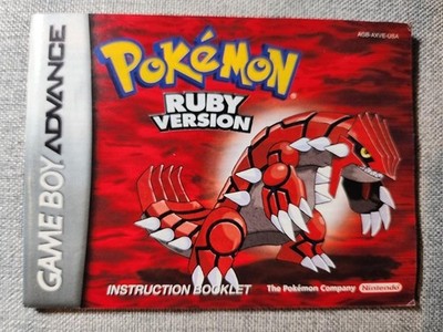Pokemon Ruby version Instruction Manual Only - Game Boy Advance