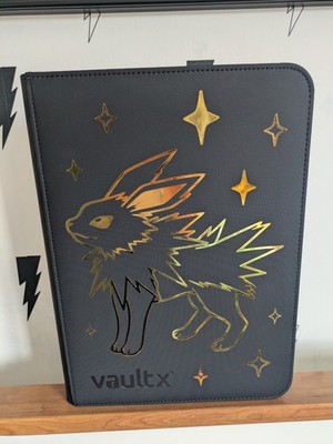 Vault X - 9 Pocket eXo-Tec Zip Binder - Black & Gold Edition Pokemon Jolteon