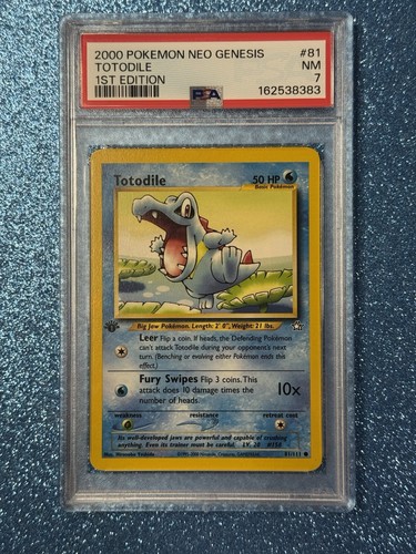 Totodile (1st Edition) graded PSA 7 for sale on eBay