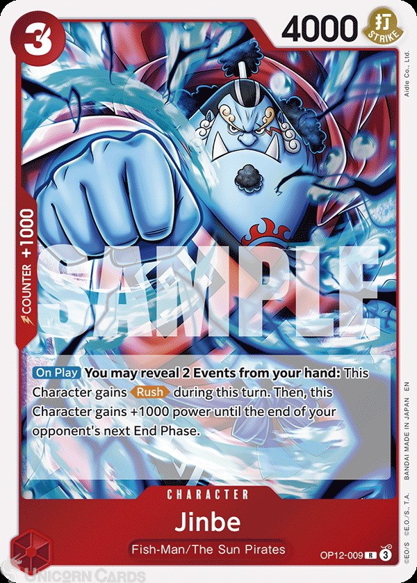 OP12-009 Jinbe : Rare English One Piece TCG Card : OP12: Legacy of the Master