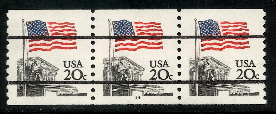 U.S. #1895 P#3, 1895a P#9, 1895b P#14 Flag Supreme Court 20c (1981) PNC3 MNH - Image 4 of 4