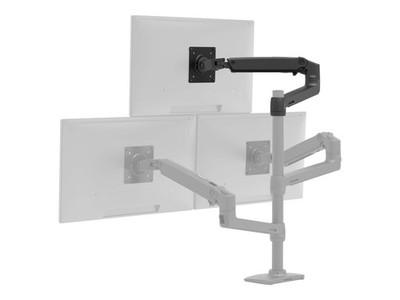 Ergotron LX Dual Stacking Arm Extension and Collar Kit Matte Black.