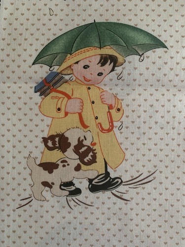 *OOP/VTG* Valentine's Card Fabric Images Cards on Cotton Fabric Faye Burgos 1 yd - Picture 9 of 12