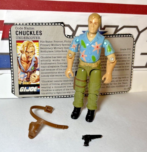 GI Joe Chuckles 1987 v1 *100% COMPLETE w/File Card, Near Mint!* Vintage ...