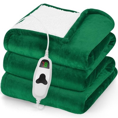 Heated Blanket Throw 50''X60'', Heating Blanket with 10 Heat Levels 8 Hours Aut...