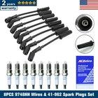8pcs 9748UU Wire & 41-110 Spark Plug 12621258 For Chevy GMC 4.8L 5.3L 6.0L USA$