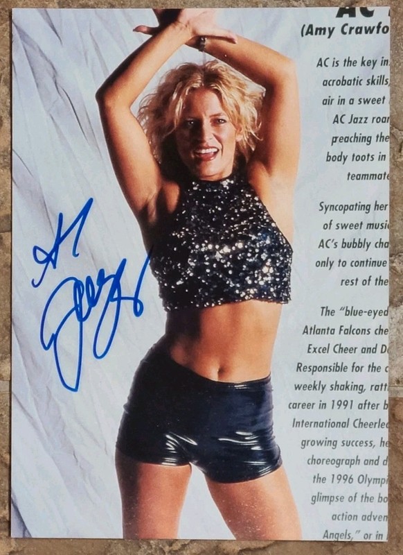 NITRO GIRL AC JAZZ signed 5 X 7 photo WCW WWE DIVA WWF pro wrestling autograph