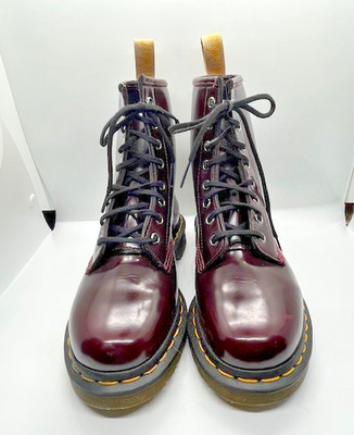 Dr. Martens Airwair 23756 Women's Vegan Cherry Red Burgundy Boots Size 5