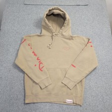 Diamond Supply Co Hoodie Mens Small Tan Red Pullover Sweatshirt Skate Streetwear