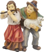 Krippenfiguren KinderpäRchen 13 Cm Handbemalt Polyresin Deko Set