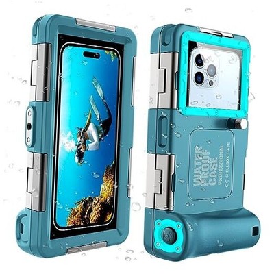 Professional Waterproof Diving Case for Snorkeling, 4.7-6.9IN Blue-Gray