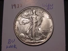 1937 WALKING LIBERTY HALF CHOICE AU BU NICE BETTER DATE BU LOOK SHIPS FREE