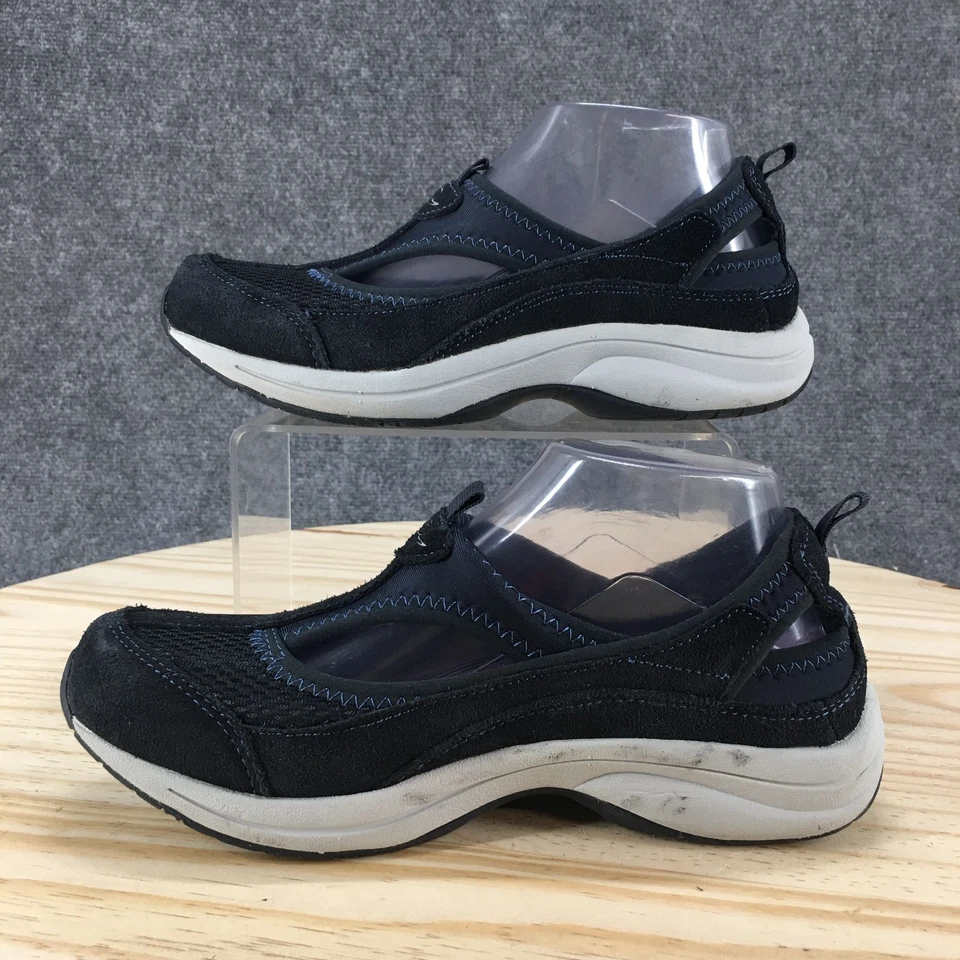 Easy Spirit Shoes Womens 7.5 M Wake Up Call Sporty Slip Ons Blue Mesh Flats - Image 2 of 4