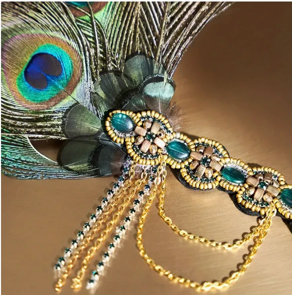 Diadema BABEYOND-1920s Flapper Headpiece Diadema - Roaring 20s Great Gatsby Foto 2 de 2