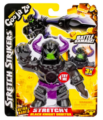 Goo Jit Zu Stretchy Stretch Strikers Ultra Rare Black Knight Orbitox Brand New