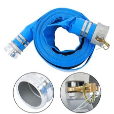 LABLT 3" x 50FT PVC Discharge Pool Drain Hose with Aluminum Pin Lug Fittings