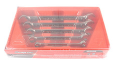 Sealed Snap-on Tools Usa Sae Double Flare Nut 6 Point Line Wrench Set 5 Rxfs605b