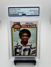 Tony Hill Signed DALLAS COWBOYS Card 1979 Topps ROOKIE PSA/DNA COA. rookie card picture