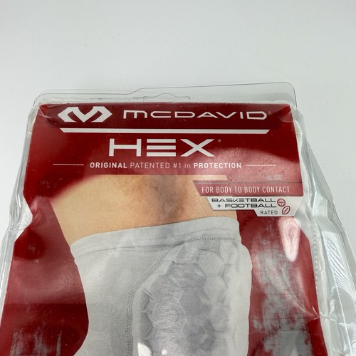 McDavid Hex 6440 Protective Pads Knee Elbow Shin Size MEDIUM White - Picture 2 of 6