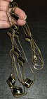 VTG 24” Multi Layer Gold T Black Enamel Chain Necklace  — photo 1
