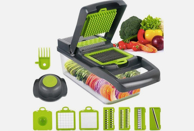 14 in 1 Gemüsehacker Manuelle Küchenmaschine Gemüseschneider Würfelschneider Mandoline