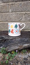 Emma Bridgewater Xmas Small Pottery Ceramic Mug Spongeware Decoration