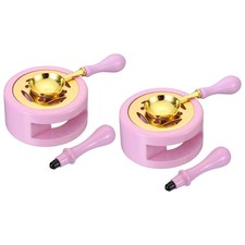 Wax Seal Kit, 2 Set Wax Seal Warmer Melting Spoon Wax Seal Stamp Handle, Purple