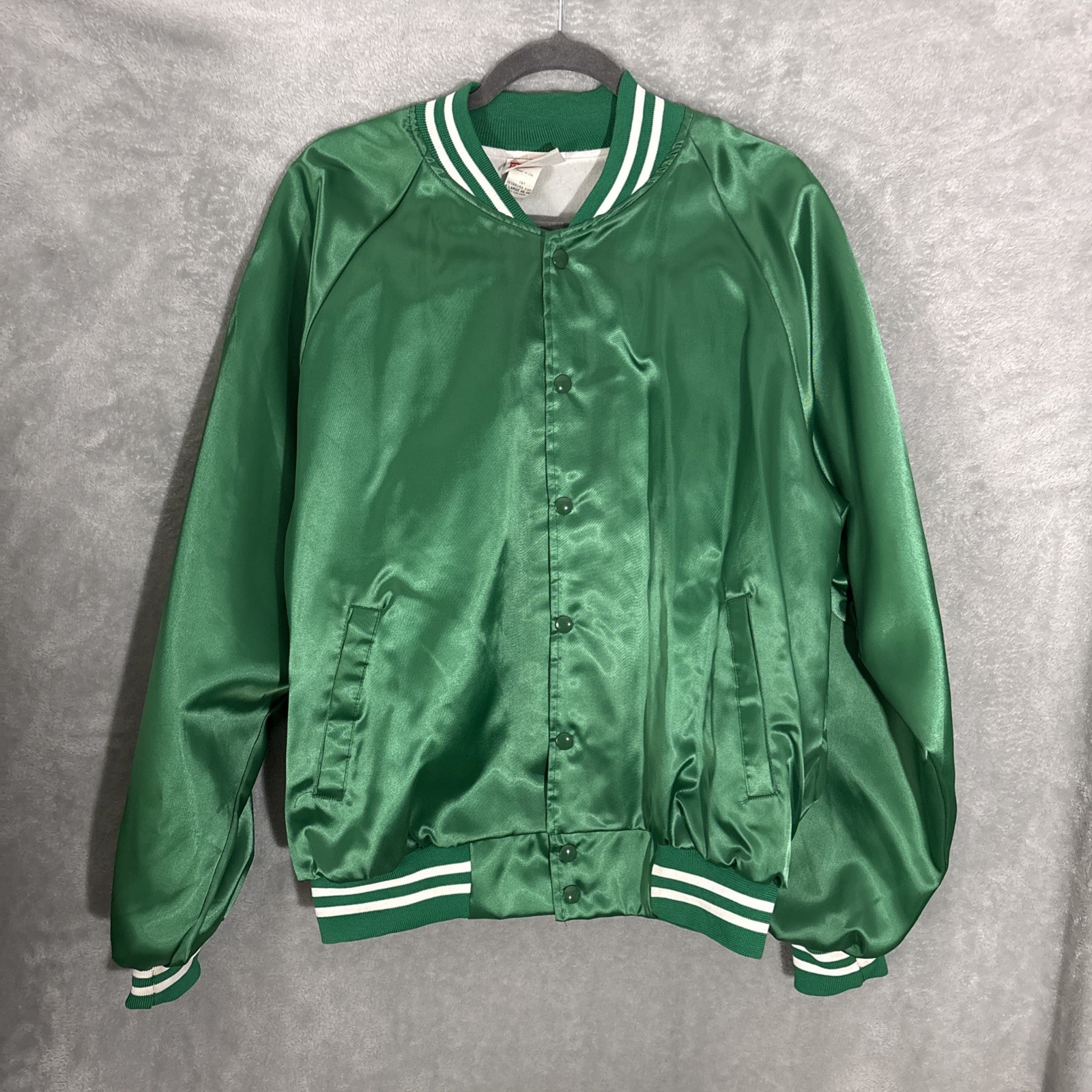 NWOT Vintage Hartwell Men’s XL Retro Bomber Jacket, Green, Made In USA
