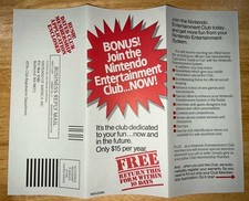 RARE 1986 Nintendo NES UNUSED Warranty Sheet ...